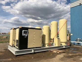 Custom-built open skid assembly with multiple silos